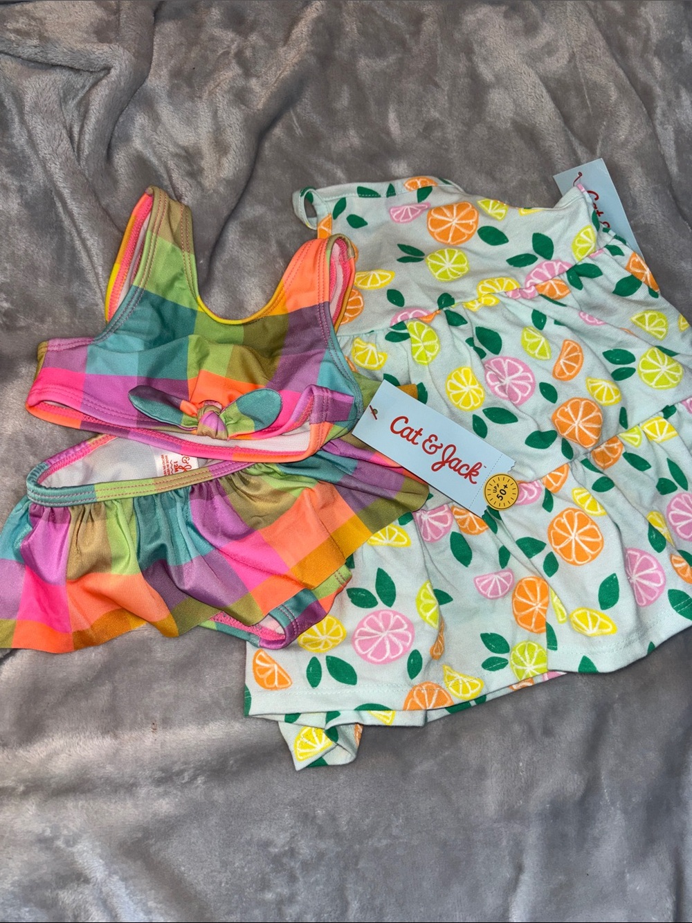 Kids Swim suit and summer dress with diaper cover